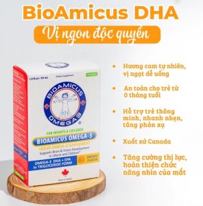Bioamicus DHA Omega 3 Cho Bé: Phân Tích Thành Phần Và Hướng Dẫn Bổ Sung Chuẩn Y Khoa - Product Image