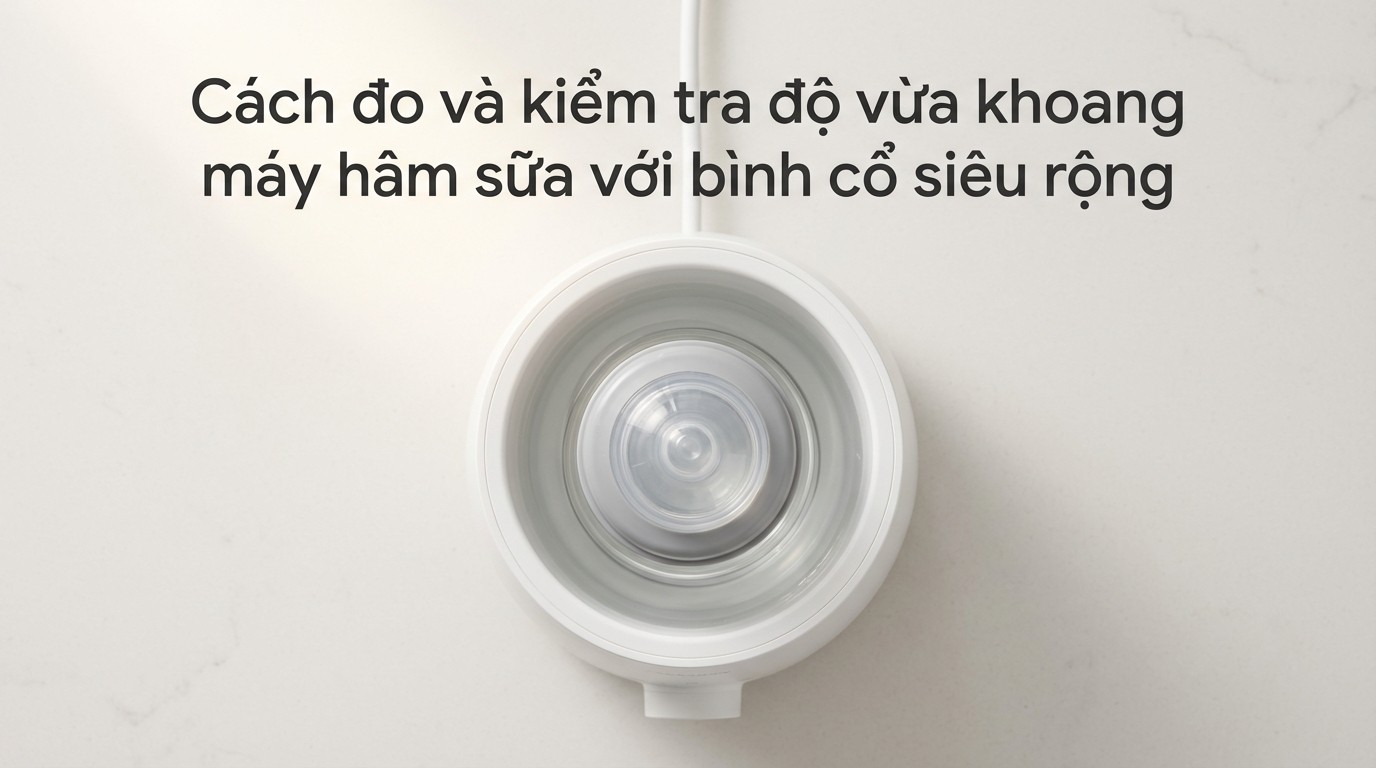 Cách đo và kiểm tra độ vừa khoang máy hâm sữa với bình cổ siêu rộng