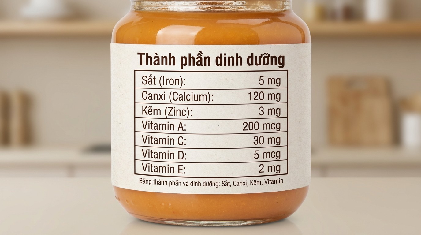 cách đọc bảng thành phần và dinh dưỡng trên nhãn cháo ăn dặm cho bé