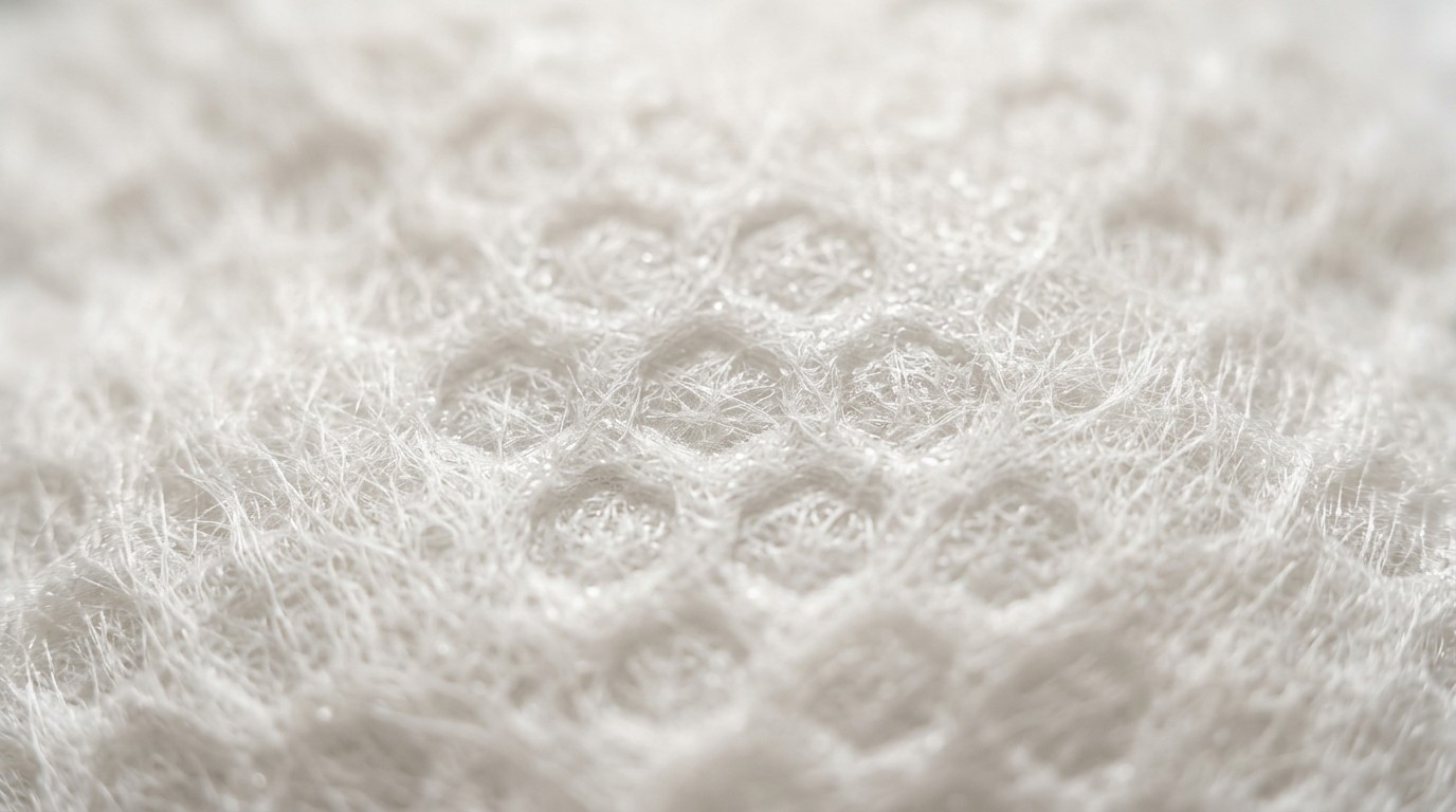 Zoom cận bề mặt vải không dệt của khăn ướt Mamamy không mùi